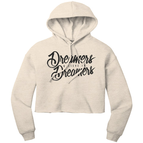 DBD Women's Crop Heather Dust Hoodie